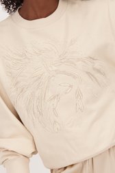 Pull écru avec motif perlé de Louise pour Femmes
