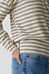 Pull écru avec motif rayé noir de Opus pour Femmes