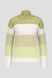 Pull écru avec motif vert de Liberty Loving nature pour Femmes