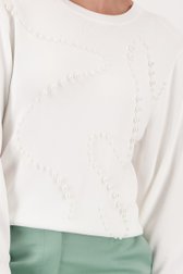 Pull écru avec perles de D'Auvry pour Femmes