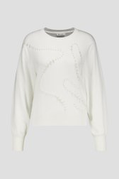 Pull écru avec perles de D'Auvry pour Femmes