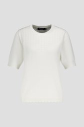 Pull écru avec tricot ajouré de Signature pour Femmes