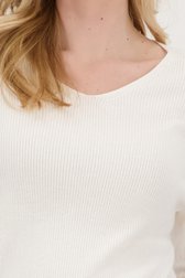 Pull écru finement tricoté de Liberty Island pour Femmes