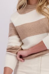 Détail de Pull écru rayé avec laine de Liberty Loving nature pour Femmes