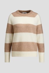 Photo produit 1 de Pull écru rayé avec laine de Liberty Loving nature pour Femmes