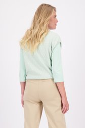 Le dos de Pull en câble sans manches vert clair de Liberty Loving nature pour Femmes