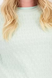 Détail de Pull en câble sans manches vert clair de Liberty Loving nature pour Femmes