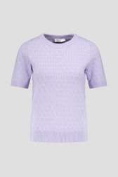 Photo produit 2 de Pull en câble violet clair à manches courtes de Liberty Loving nature pour Femmes