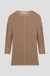 Pull en crochet ajour taupe de Bicalla pour Femmes