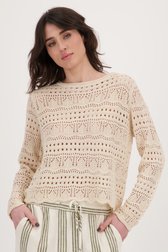 Pull en crochet beige de JDY pour Femmes