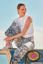 Pull en crochet blanc sans manches de More & More pour Femmes