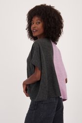 Le dos de Pull en gris foncé et violet clair de Louise pour Femmes