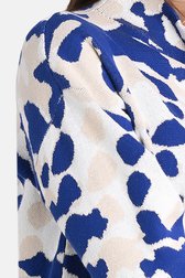 Pull en jacquard bleu et beige de Bicalla pour Femmes