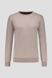 Photo produit 1 de Pull en laine beige à col rond de Upper East pour Hommes