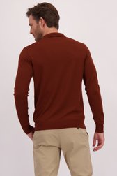 Le dos de Pull en laine marron à col de Upper East pour Hommes