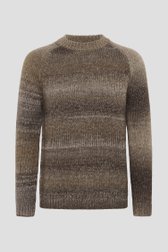 Photo produit 1 de Pull en laine marron foncé à col rond de Matinique pour Hommes