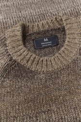 Photo produit 2 de Pull en laine marron foncé à col rond de Matinique pour Hommes