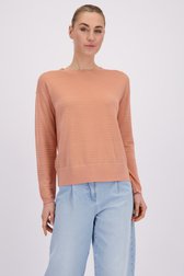 Le devant de Pull en laine rose saumon de Liberty Island pour Femmes