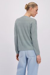 Le dos de Pull en laine vert de Liberty Island pour Femmes