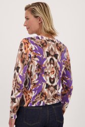 Pull en laine violet-orange  de Claude Arielle pour Femmes