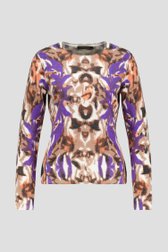 Pull en laine violet-orange  de Claude Arielle pour Femmes