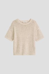 Photo produit 1 de Pull en maille beige à manches courtes de Marc O'Polo pour Femmes