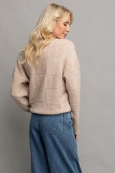 Le dos de Pull en maille beige de AC by Annelien Coorevits pour Femmes