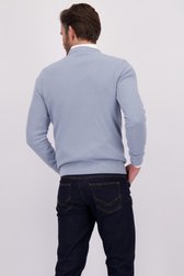 Le dos de Pull en maille bleu clair à col rond de Michaelis pour Hommes