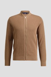 Photo produit 1 de Pull en maille brun clair avec fermeture zippée de Dansaert Blue pour Hommes