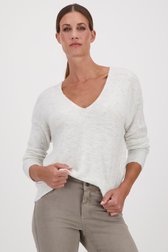 Pull en maille écru avec encolure en V de JDY pour Femmes