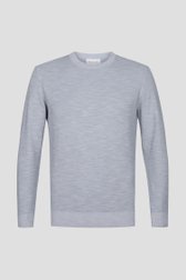 Pull en maille fine bleu clair à col rond de Michaelis pour Hommes