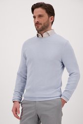 Pull en maille fine bleu clair à col rond de Michaelis pour Hommes