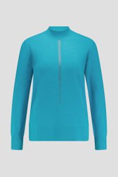 Pull en maille fine turquoise de Barbara Lebek pour Femmes