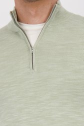 Pull en maille fine vert clair à fermeture éclair de Michaelis pour Hommes