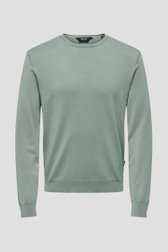 Pull en maille fine vert de ONLY & SONS pour Hommes