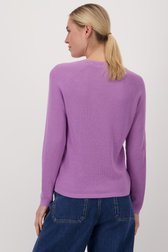 Pull en maille lilas avec col en V  de Liberty Island pour Femmes