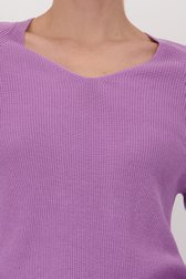Pull en maille lilas avec col en V  de Liberty Island pour Femmes