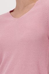 Pull en maille rose avec col en V  de Liberty Island pour Femmes