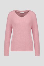 Pull en maille rose avec col en V  de Liberty Island pour Femmes