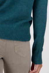 Pull en maille vert-bleu avec col en V de JDY pour Femmes