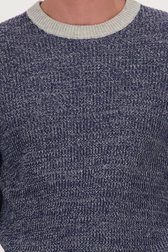 Pull en mélange bleu-gris à encolure ronde de Bluefields pour Hommes