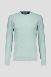 Pull en piqué vert à col rond de Upper East pour Hommes