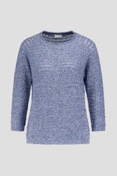 Pull en tricot ajouré bleu foncé de Barbara Lebek pour Femmes