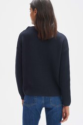 Pull en tricot bleu foncé	 de Opus pour Femmes