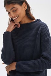 Pull en tricot bleu foncé	 de Opus pour Femmes