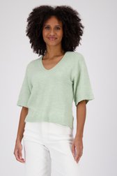 Pull en tricot vert avec encolure en V de JDY pour Femmes