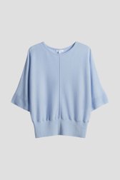 Pull fin bleu clair avec manches chauve-souris de Opus pour Femmes
