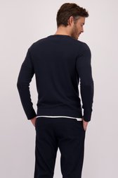 Le dos de Pull fin bleu de Marc O'Polo pour Hommes