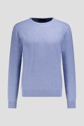 Photo produit 1 de Pull fin bleue à col rond de Dansaert Blue pour Hommes