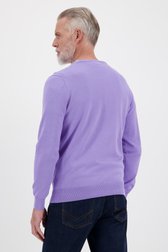 Pull fin de couleur violet clair avec col en V de Dansaert Blue pour Hommes